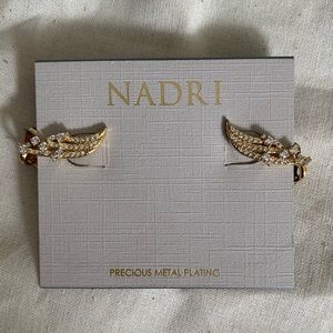 NWT NADRI GOLD CZ EAR HUGGER SHOOTING STAR EARRINGS
